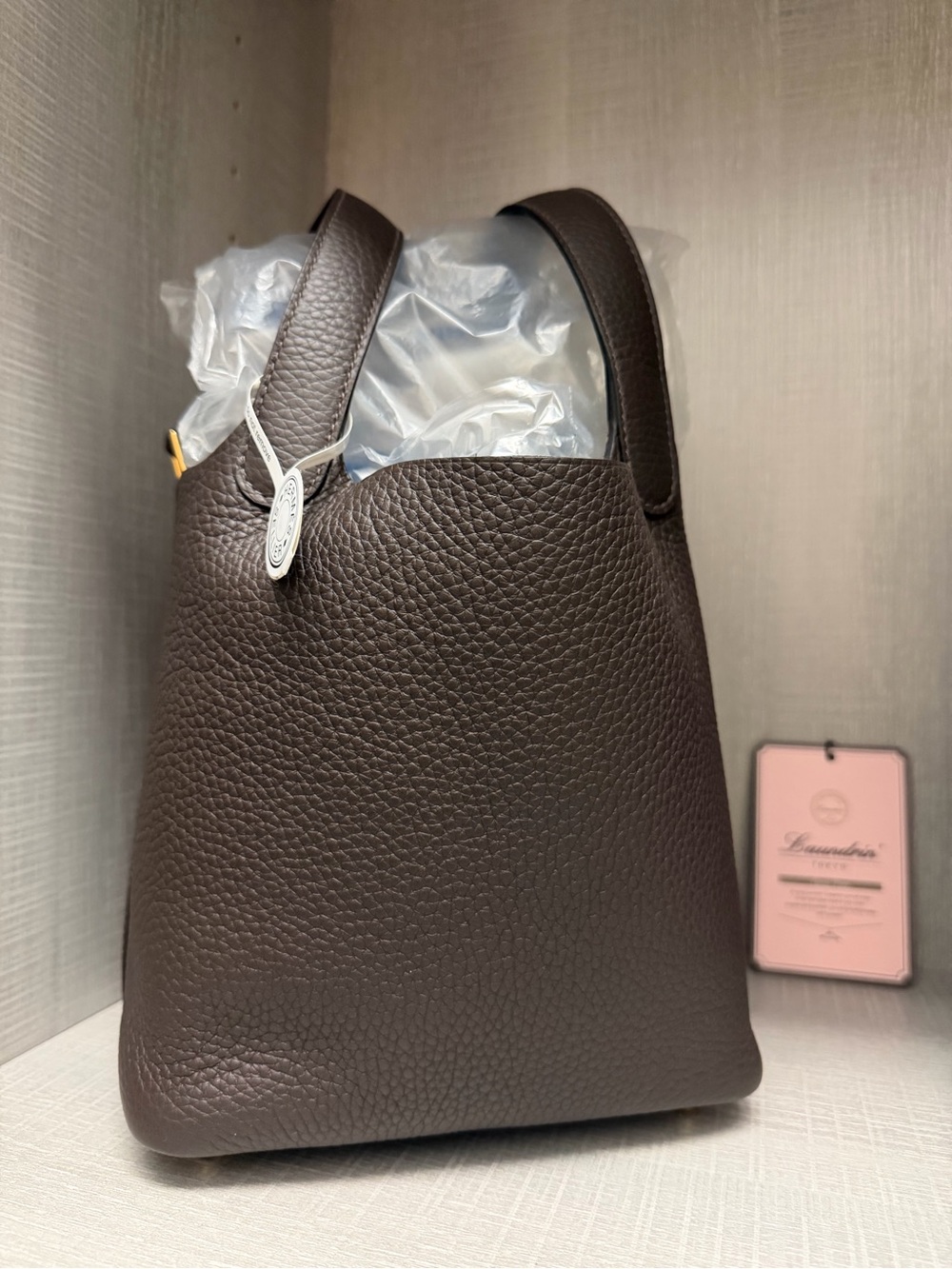 Hermes Picotin 18 Dark Brown Leather  Satchel Bag NWT